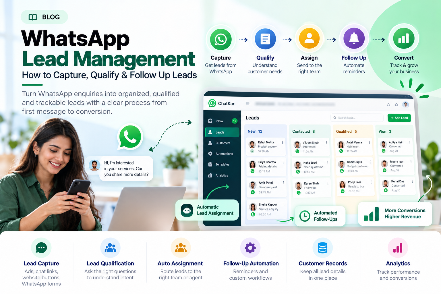 WhatsApp Lead Management: How to Capture, Qualify & Follow Up Leads | ChatKar